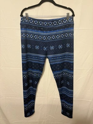Serra Mujer Leggings Yoga Pantalón Talla L Azul Copo de Nieve Forrado Cálido Acogedor en Invierno Foto 1 de 2