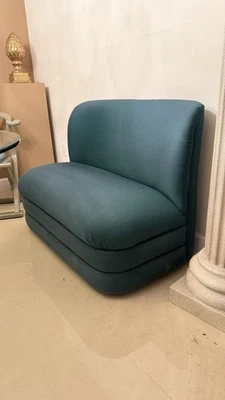 Sillón de terciopelo turquesa Foto 1 de 3