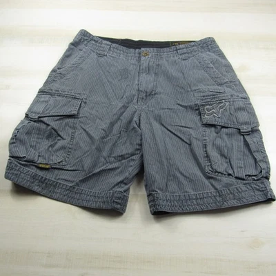 Fox Racing 短裤男式 34 蓝色灰色货物自行车摩托车越野货袋 — 第 1/4 张图片