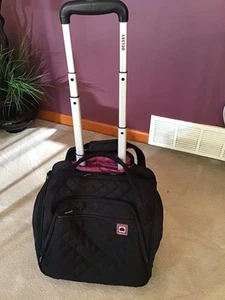 Delsey Rolling UnderSeat Tote Carry-On Bag Black - Picture 1 of 5