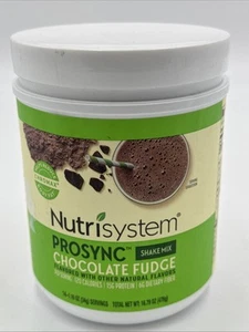 NUTRISYSTEM PROSYNC PROTEIN POWDER SHAKE MIX CHOCOLATE FUDGE 14 SERVINGS - Picture 1 of 4
