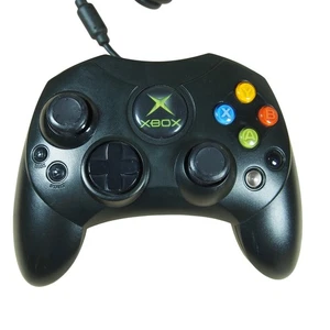 Controller originale Xbox OEM S Type nero con cavo di rottura completamente testato usato in ottime condizioni - Foto 1 di 9