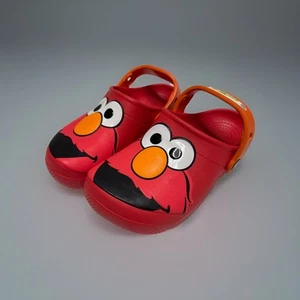 Neu Crocs Flame Elmo Sesamstraße Schuhe Jugend Größe J1 - Bild 1 von 7