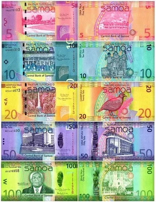 Samoa 5-100 Tala 5 Pieces Set, 2012-2017 ND, P-38-44, UNC - Image 1 of 4