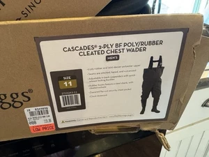 Frogg Toggs Cascade Green 2-Ply Rubber Cleated Boot Chest Waders Men's Size: 11 - Picture 1 of 6