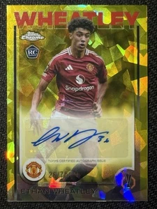 2024-25 Topps Chrome Sapphire UEFA Ethan Wheatley RC Yellow Auto /75 #CA-EW - Picture 1 of 2