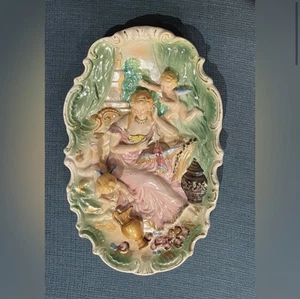 French Victorian Ornate Wall Bisque Plaques, Set - Picture 1 of 16