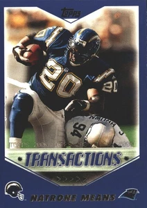 2000 Topps Natrone Means 276 Carolina Panthers - Picture 1 of 2