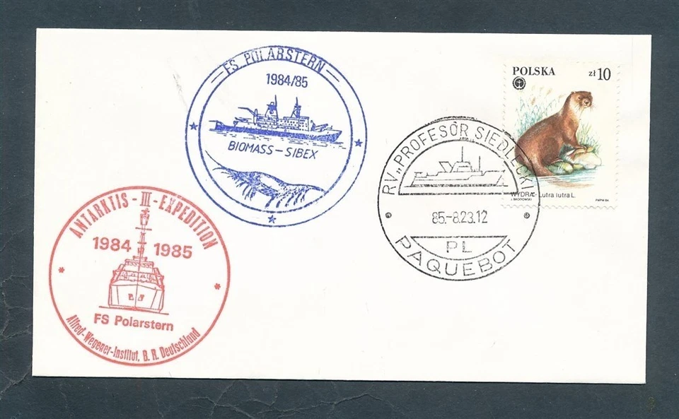 D449385 Poland Naval Cover FS Polarstern 1985 Biomass Sibex Antartic Mission - Image 1 of 1