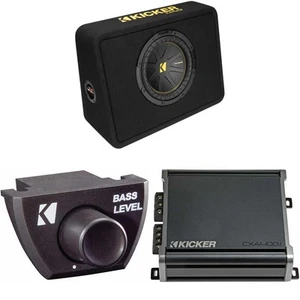 Kicker 10 Inch Comp Truck Bass Package 50TCWC102 with 46CXA4001, Bass Knob Bu... - Picture 1 of 8