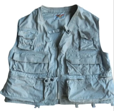VTG Fly Fishing Vest FENWICK Multiple Pockets Hong Kong River Runs Through It - Image 1 of 4