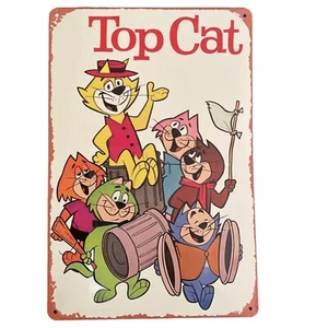 Top Cat 1961 Hannah Barbara Cartoon Artwork Printed on Metal Sign Vintage Style - Picture 1 of 1