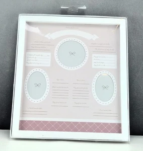 New C.R. Gibson Newborn One year Keepsake Frame Pink baby Memory PhotoFrame - Picture 1 of 5