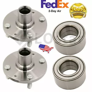 Pair(2)Front Wheel Hub & Bearing Assembly Fits 2000-2012 Hyundai Accent Kia Rio5 - Picture 1 of 3