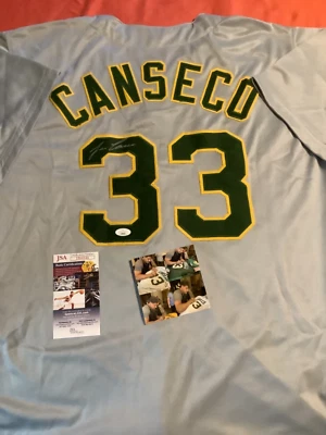 JOSE CANSECO SIGNED JERSEY CHEMIST OAKLAND A’s ATHLETICS 40/40 JSA COA - Image 1 of 3