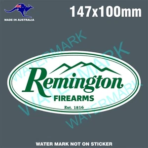 REMINGTON ARMAS DE FUEGO PEGATINA MUNICIÓN RIFLE CAZA CAMPING TIENDA CARAVANA - Imagen 1 de 1