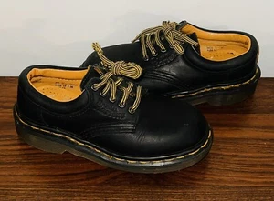Vintage Dr. Martens Kids Shoes US 12 9496 Black Leather Oxfords Doc - Picture 1 of 5