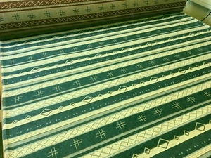 THICK QUALITY TEAL BLUE CHENILLE PATTERNED UPHOLSTERY FABRIC MATERIAL SALE! - Picture 1 of 4