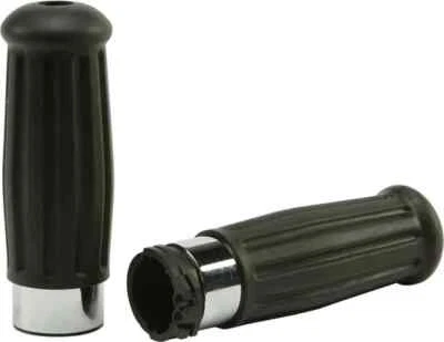 HD Negro con Anillo Cromado Juego de Agarre Vintage Cable Acelerador Fatbob 80-81 Foto 1 de 3