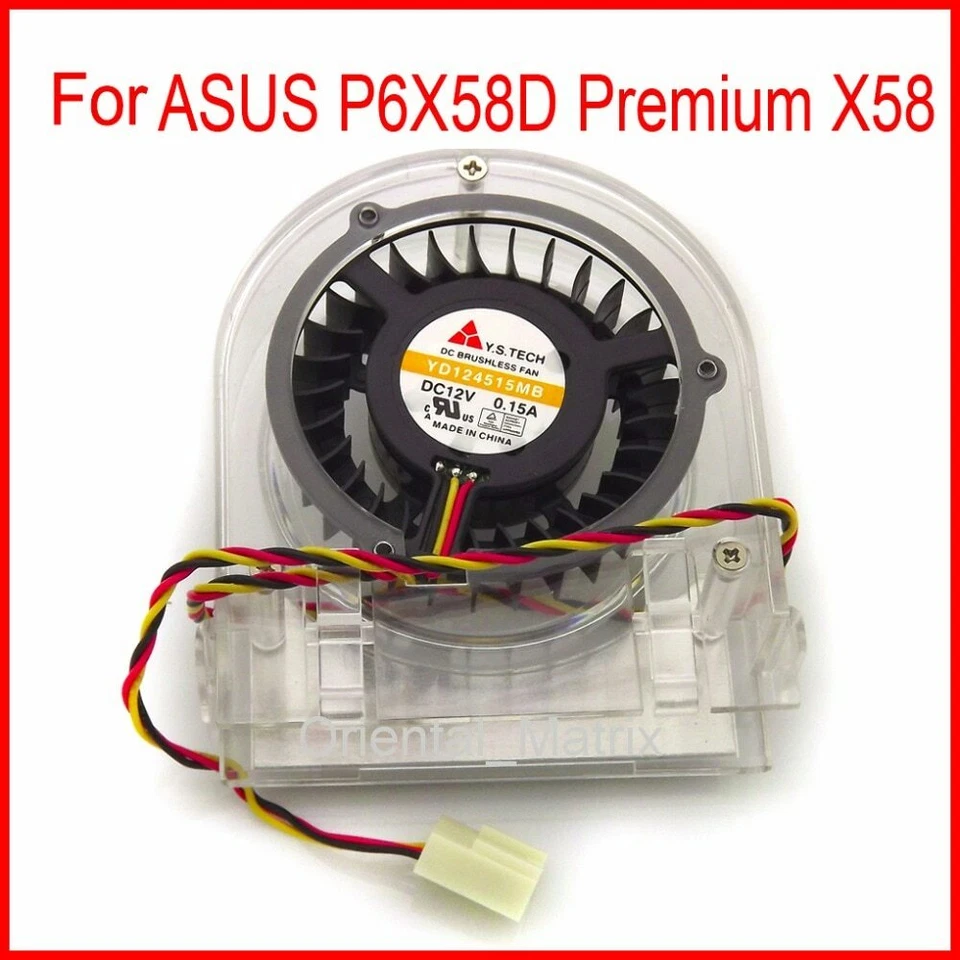 YD124515MB DC12V 0.15A 3Pin For ASUS P6X58D Premium X58 Cooling Fan - Image 1 of 1
