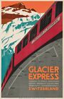Vintage Swiss Glacier Express Tourismus Poster Druck A3/A4