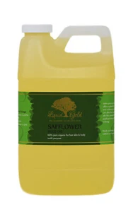 64 Oz Premium Liquid Gold Safflower Oil Pure & Organic Skin Hair Nails Health - Picture 1 of 5