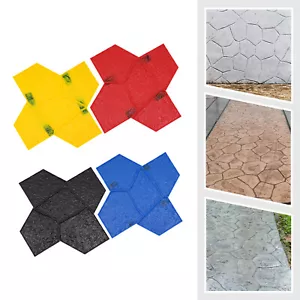 4 Stück 590x590x14 mm Beton Stanzformen Beton Stempel Matten für Wand & Boden - Bild 1 von 12