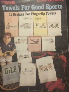Leisure Arts cross stitch pattern called ' Towels For Good Sports - Picture 1 of 12