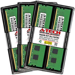 96GB 6x16GB PC5-4800 EC8 RDIMM Supermicro H13SVW-NT H13SVW-NT-OS1 Memory RAM - Picture 1 of 6