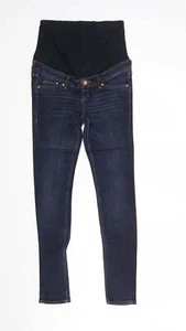H&M Womens Blue Cotton Blend Skinny Jeans Size 8 L28 - Picture 1 of 12