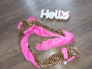 Topolino Mützenschal * Schal mit Mütze * Tiger Getigert Tigermuster pink braun - Bild 1 von 5
