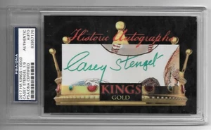 2017 HISTORIC AUTOGRAPHS KINGS GOLD CASEY STENGEL AUTOGRAPH #1/9 PSA/DNA - Picture 1 of 2