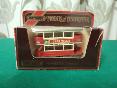 MATCHBOX MODEL OF YESTERYEAR Y-15 PRESRON TRAMCAR  WITH BOX - Image 1 of 2