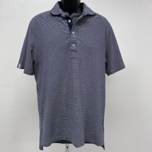 Polo Golf Ralph Lauren Stretch Lisle Striped Blue/White Polo Shirt Medium - Picture 1 of 12