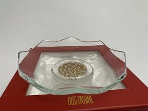 Oleg Cassini, 7” Diamond Bowl / Gold !! New !! - Picture 1 of 9