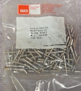 '1 PIECE' - PN# NAS1919B05-02, MLSP-B05-02 - HUCK - RIVET, BLIND - Picture 1 of 3