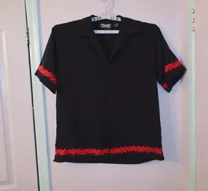 Vintage Libelle Herren Hemd Gr. XL Stacheldraht bestickt Knopfleiste Camp Biker - Bild 1 von 8