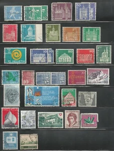 Switzerland - Lot of 34 stamps - Scott no 382 to C29 - used - Picture 1 of 1