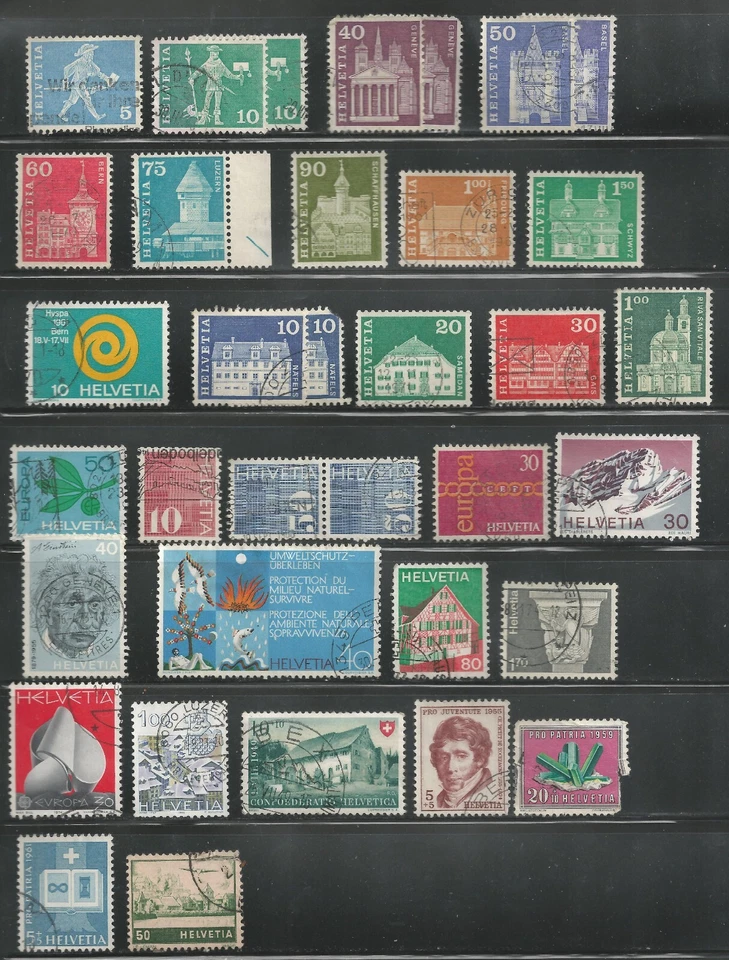 Switzerland - Lot of 34 stamps - Scott no 382 to C29 - used - Image 1 of 1