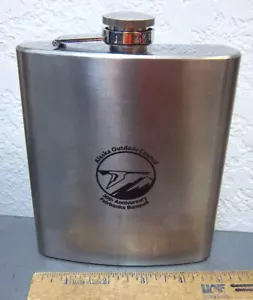 Alaska Outdoor Council large stainless steel flask Fairbanks Alaska 18 oz flask - Picture 1 of 3