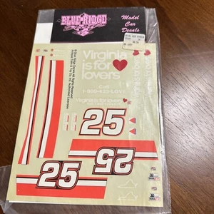 Blue Ridge Decals 1057 1/25 Scale #25 Virginia Is For Lovers NASCAR - Picture 1 of 4