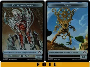 1x MTG - PHYREXIAN GOLEM \\ SERVO TOKEN #32/33 - FOIL - Modern Horizons 3 - Picture 1 of 1
