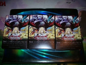 3x Yu-Gi-Oh! The Chronicles Deck The Fallen & The Virtuous Factory Sealed - Picture 1 of 1