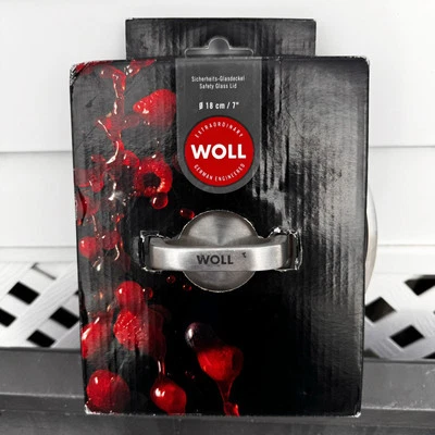 "Tapa de vidrio de seguridad redonda Woll Diamond Pro Lite 7"" con perilla de acero inoxidable" Foto 1 de 4