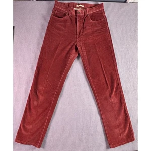 L.L.Bean Natural Fit Mens Corduroy Pants Size 31x34 fits 30x33 Red Straight Leg - Picture 1 of 6