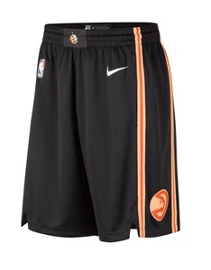 Nike Atlanta Hawks 2022/23 City Edition Swingman Shorts Large 38 Black - Picture 1 of 13