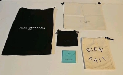 Lote de 5 bolsas antipolvo de diseño varios tamaños usadas estado Tiffany  Foto 1 de 4