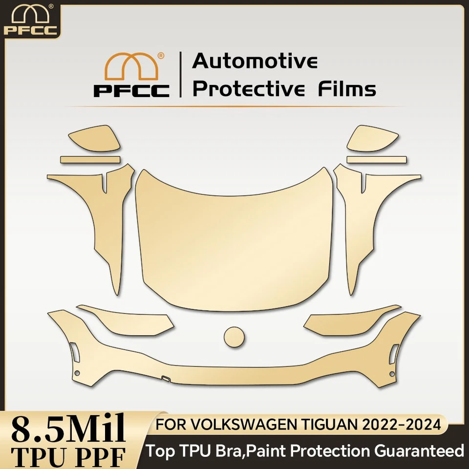 For Volkswagen Tiguan 2022-2024 PRO PreCut Paint Protection Film Clear Bra PPF - Image 1 of 4