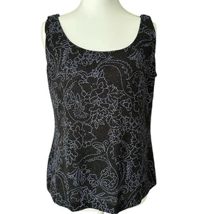 Vintage Alex Evenings Glitzer Tank Top Gr. L lila schwarz Whimsigoth Witchy Shimmer - Bild 1 von 6