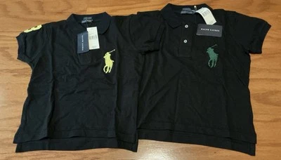 Camisa Ralph Lauren Juvenil Pequeña Big Pony Manga Corta ¡Lote de 2! Ajuste ajustado Foto 1 de 4